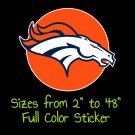 Denver Broncos Full Color Vinyl Decal | Hydroflask decal | Cornhole decal 10