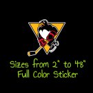 Pittsburg Penguins Full Color Vinyl Decal | Hydroflask decal | Cornhole decal 13