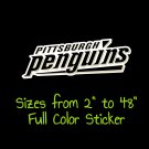 Pittsburg Penguins Full Color Vinyl Decal | Hydroflask decal | Cornhole decal 4