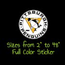 Pittsburg Penguins Full Color Vinyl Decal | Hydroflask decal | Cornhole decal 1