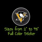 Pittsburg Penguins Full Color Vinyl Decal | Hydroflask decal | Cornhole decal 5