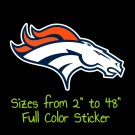 Denver Broncos Full Color Vinyl Decal | Hydroflask decal | Cornhole decal 6