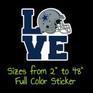 Dallas Cowboys Full Color Vinyl Decal | Hydroflask decal | Cornhole decal 12