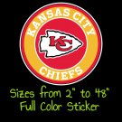 Kansas City Chiefs Full Color Vinyl Decal | Hydroflask decal | Cornhole decal 16