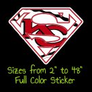 Kansas City Chiefs Full Color Vinyl Decal | Hydroflask decal | Cornhole decal 1