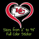 Kansas City Chiefs Full Color Vinyl Decal | Hydroflask decal | Cornhole decal 8