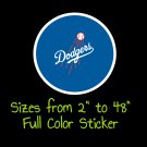 Los Angeles Dodgers Full Color Vinyl Decal | Hydroflask decal | Cornhole decal 6
