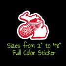 Detroit Red Wings Full Color Vinyl Decal | Hydroflask decal | Cornhole decal 7