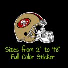 San Francisco 49ers  Full Color Vinyl Decal | Hydroflask decal Cornhole decal  2