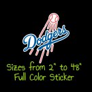 Los Angeles Dodgers Full Color Vinyl Decal | Hydroflask decal Cornhole decal 17