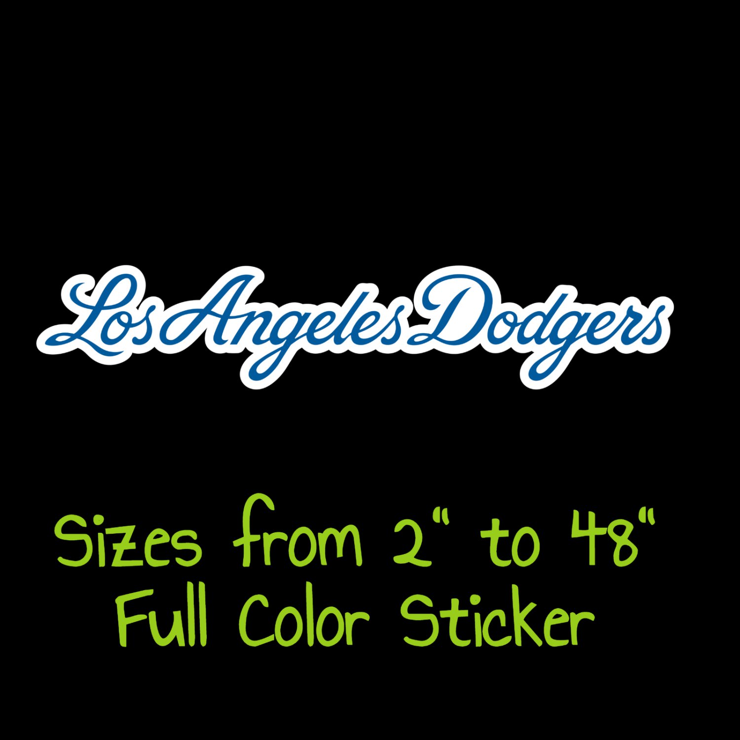 Los Angeles Dodgers Full Color Vinyl Decal | Hydroflask decal | Cornhole decal 2