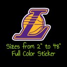 Los Angeles Lakers Full Color Vinyl Decal | Hydroflask decal | Cornhole decal 3