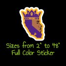 Los Angeles Lakers Full Color Vinyl Decal | Hydroflask decal | Cornhole decal 5