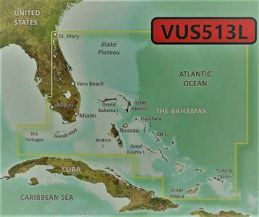 VUS513L BlueChart G2 Vision MARINE GPS MAP FOR GARMIN GPS/SOUNDER