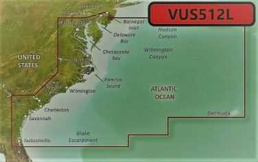 VUS512L BlueChart G2 Vision MARINE GPS MAP FOR GARMIN GPS/SOUNDER