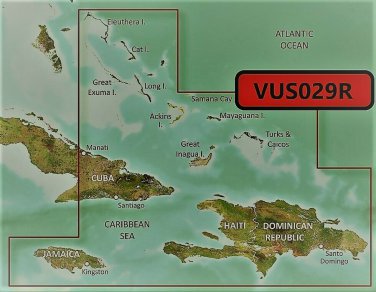 VUS029R BlueChart G2 Vision MARINE GPS MAP FOR GARMIN GPS/SOUNDER