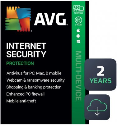 AVG Internet Security 10 Devices/ PC/ Users 2 Year Global Instant delivery Download