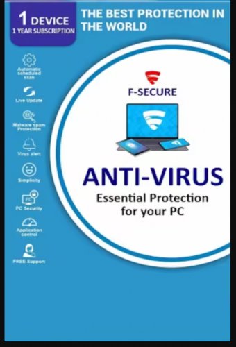 F-Secure Antivirus 1 Device/ PC/ User 1 Year Global Instant delivery Download