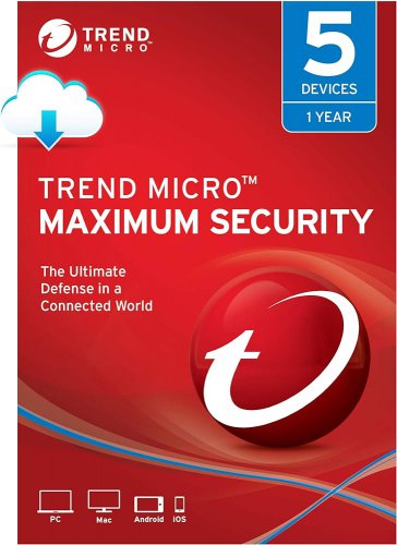 Trend Micro Maximum Security 5 Devices/ PC/ Users 1 Year Global Instant delivery Download