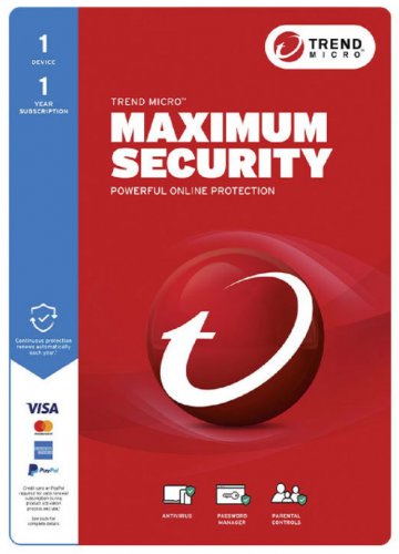 Trend Micro Maximum Security 1 Device/ PC/ User 1 Year Global Instant delivery Download