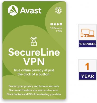 Avast SecureLine VPN 10 Devices/ PC/ Users 1 Year Global Instant delivery Download