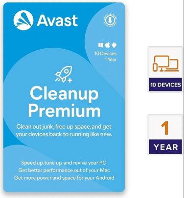 Avast Cleanup Premium 10 Devices/ PC/ Users 1 Year Global Instant delivery Download