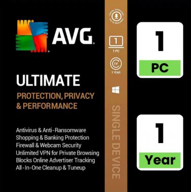 AVG Ultimate 1 Device/ PC/ User 1 Year Global Instant delivery Download