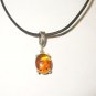 Baltic Amber in Solid Sterling Silver Pendant Necklace