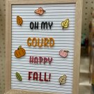NEW Spritz Wooden Decorative "OH MY GOURD HAPPY FALL!" Letter Board 12"H x 9"W