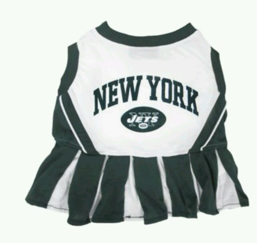 NEW Pets First New York Jets Cheerleader Dog Dress - X-Small ~ FAST FREE SHIP !