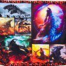 HUGE Godzilla Collage Tapestry 50"X60" VERY RARE ! ~ FAST FREE SHIPPING ! ~