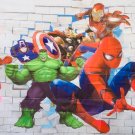 HUGE Marvel Spider-Man,Iron Man,Thor, Hulk Collage Tapestry 40"X60" VERY RARE !