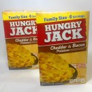 2 Family Size Boxes Hungry Jack Cheddar & Bacon Potatoes *~* FAST FREE SHIP! *~*