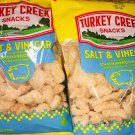 2Pk Turkey Creek Salt & Vinegar Crunchy Chicharrones Pork Rinds ~FAST FREE SHIP!