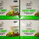 4 Boxes(80 Tea Bags) Herbal Helpers ENERGY BOOST 100% NATURAL ~ FAST FREE SHIP !