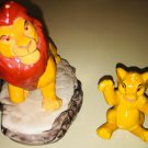 Vintage Walt Disney Lion King Young & Adult Simba Ceramic Figurines~ FREE SHIP !