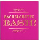 Hot Pink Bachelorette BASH! Foil Design Cocktail Party Napkins(20ct) FREE SHIP !