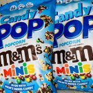 2Pk Real M&M's Minis Candy Coated Popcorn Drizzled with Chocolate ~ FREE SHIP !
