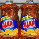 2 "HUGE" 52 Ounce Ajax Ultra Triple Action Liquid Dish Soap(Orange)~FREE SHIP !