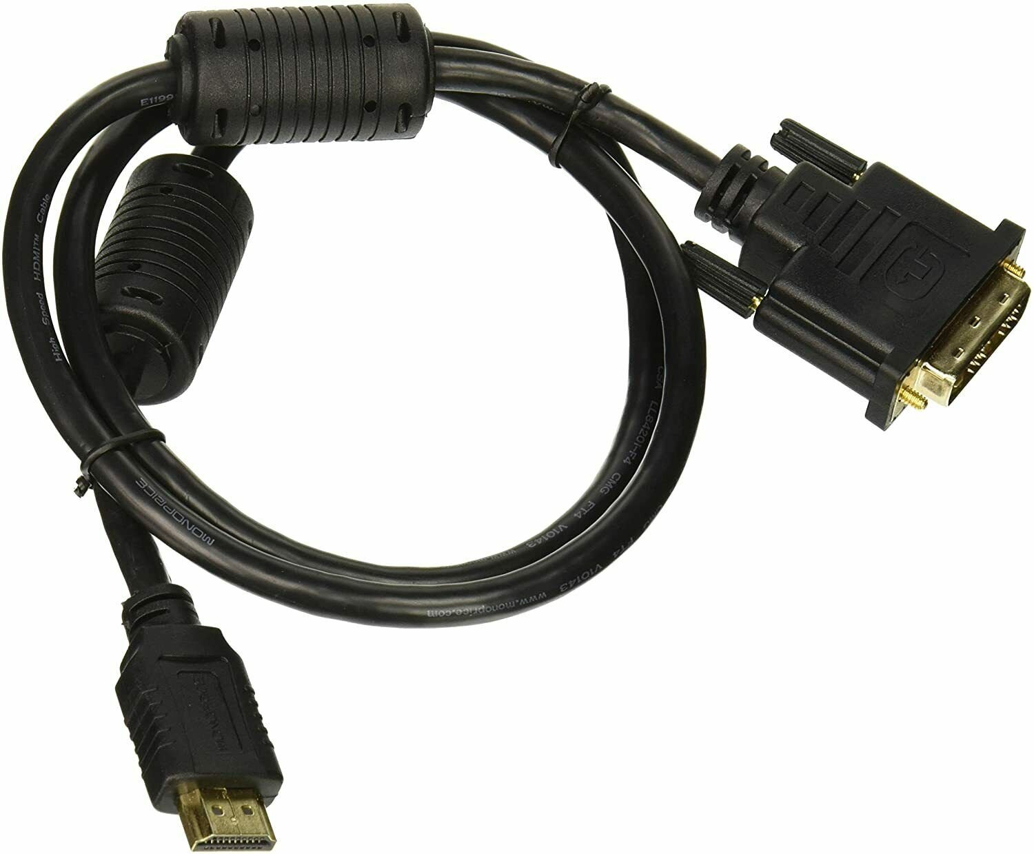 NEW Monoprice 102661 3' HDMI to DVI-D Adapter Cable *~* FAST FREE SHIPPING *~*
