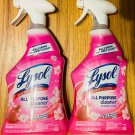 2Pk Lysol All Purpose Cleaner Spray Cherry Blossom & Pomegranate ~FREE SHIPPING!