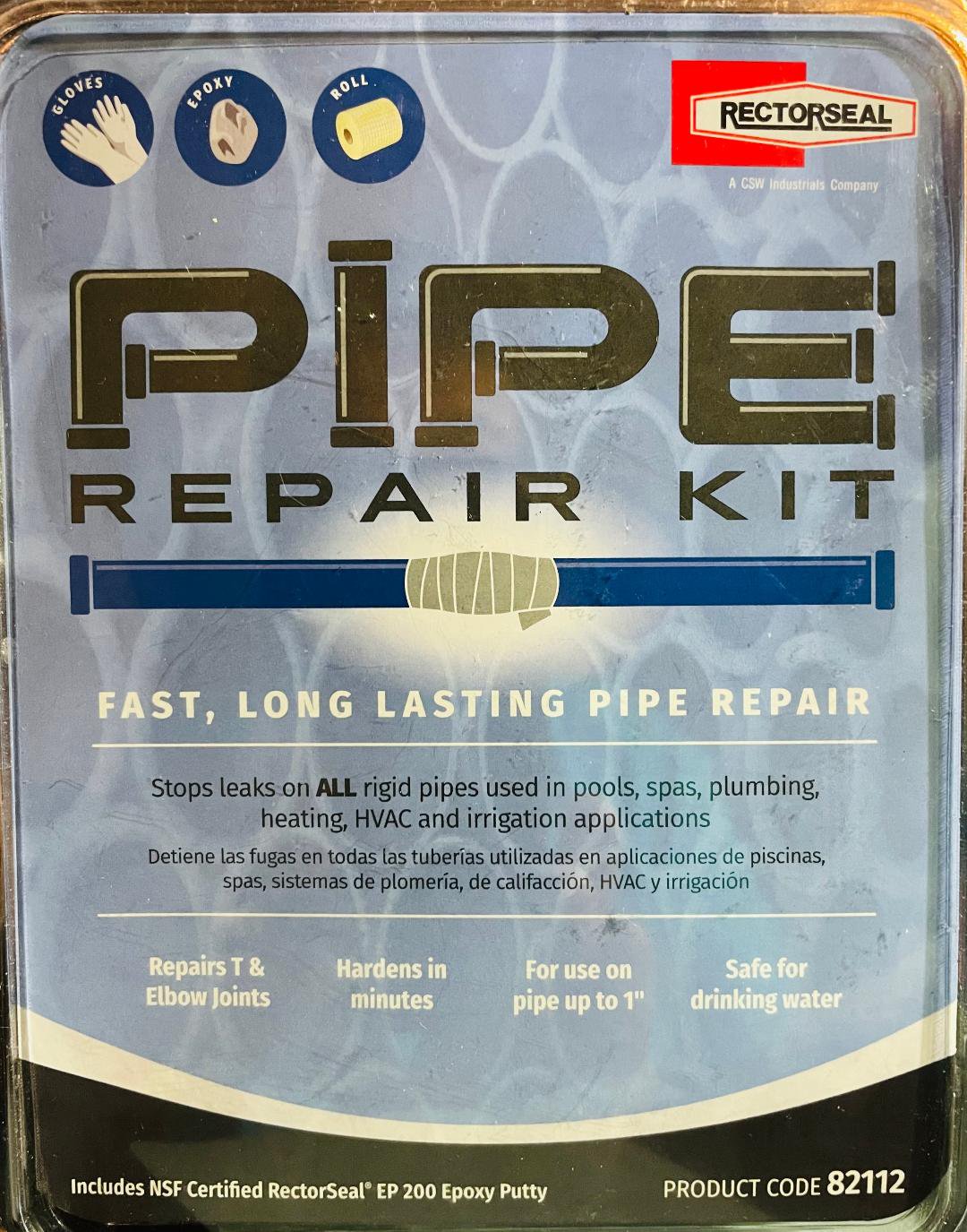 NEW Rectorseal 82112 Pipe Repair Kit .......*~* FAST FREE SHIPPING ! *~*.......