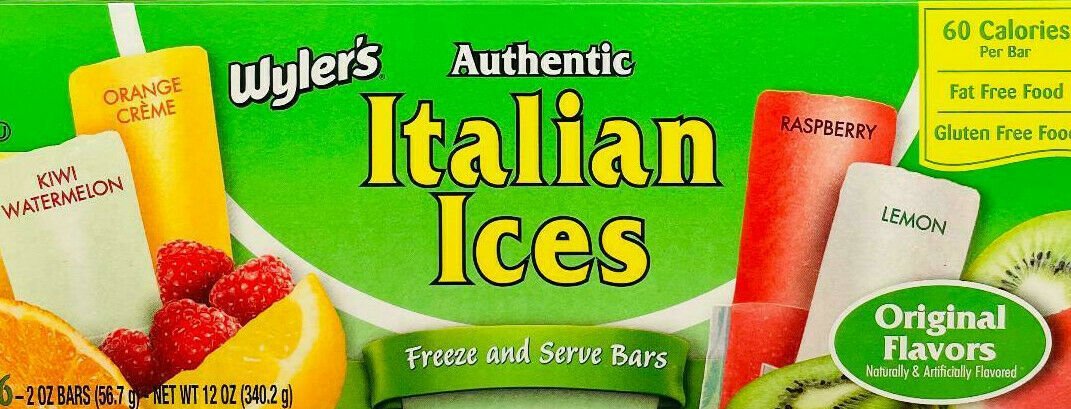 3Pk(18 Ices) Wyler's Authentic Italian Ices  ....*~ FAST FREE SHIPPING ! ~*....