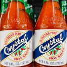 2 Glass Bottles Crystal Louisiana's Pure Hot Sauce (6 oz.) ~ FAST FREE SHIPPING
