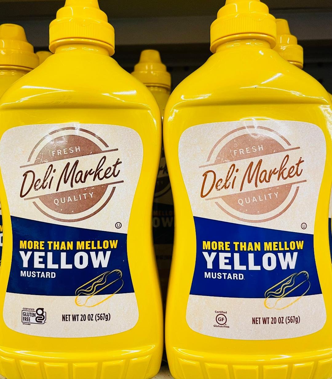 2Pk Deli Market "More Than Mellow" Yellow Mustard 20oz/ Kosher/ Gluten Free