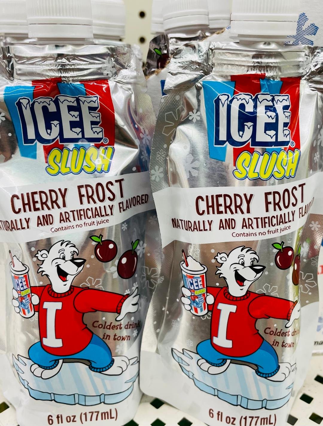 2 ICEE Slush Pouch Cherry Frost 6oz ........*~* FAST FREE SHIPPING ! *~*........