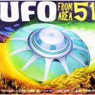 Skill 2 Model Kit UFO from Area 51 with 2 Aliens and 1 Guard Figurines 1/48 Scale