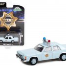 1982 FORD LTD-S BLUE "COUNTY SHERIFF" 1/64 DIECAST MODEL CAR BY GREENLIGHT 30304