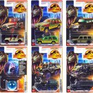 "Jurassic World: Dominion" (2022) Movie 6 pc Set Diecast Model Cars by Matchbox