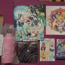 LOT SAILOR MOON ANIME EXPO 2016 2017 WATER BOTTLE HANDKERCHIEF POSTER ART CARD